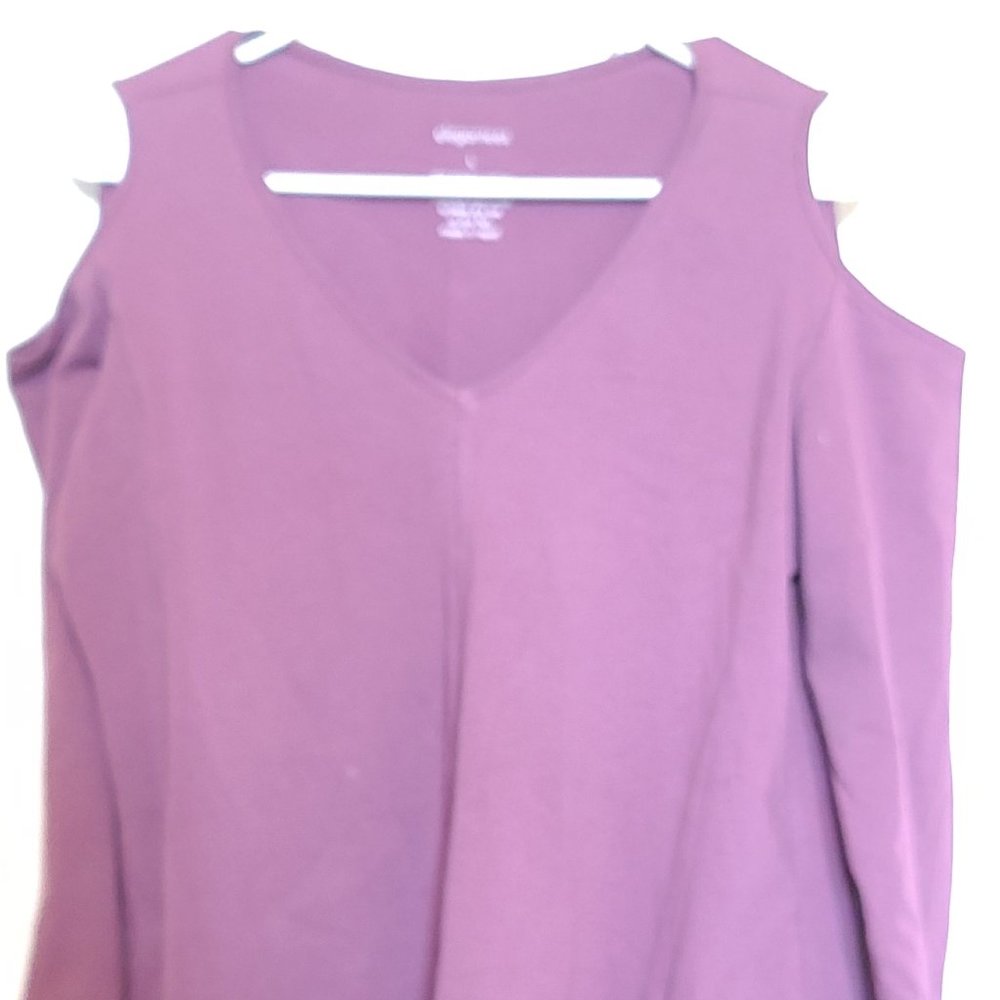 Elegantees Plum Purple Top Size Large